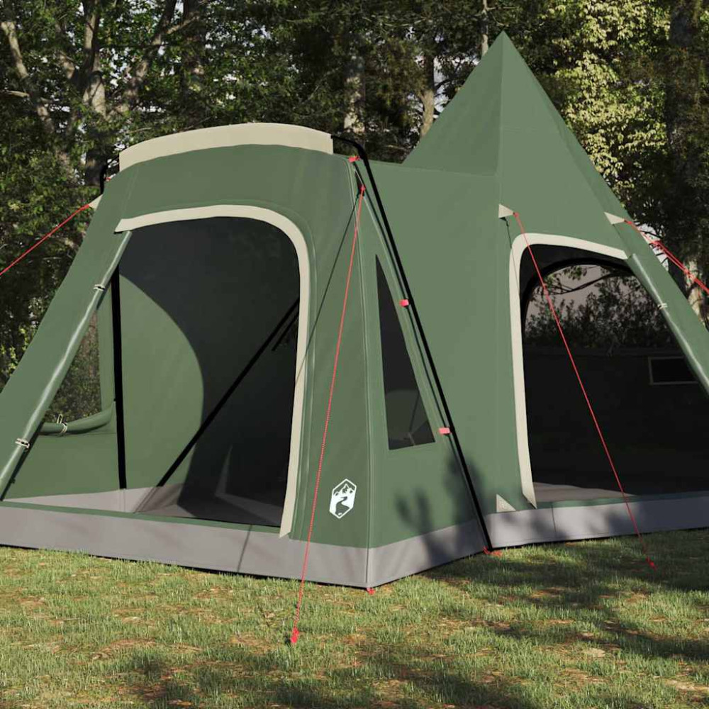 Produktbild för Tält för 5 personer med tak med lagring Grön 545 x 450 x 295 cm