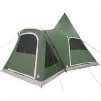 Produktbild för Tält för 5 personer med tak med lagring Grön 545 x 450 x 295 cm