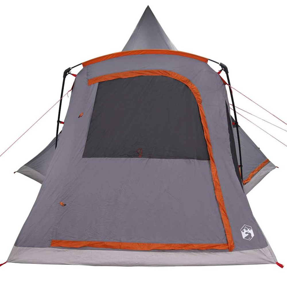 Produktbild för Tält för 5 personer med tak Grå och orange 545 x 450 x 295 cm