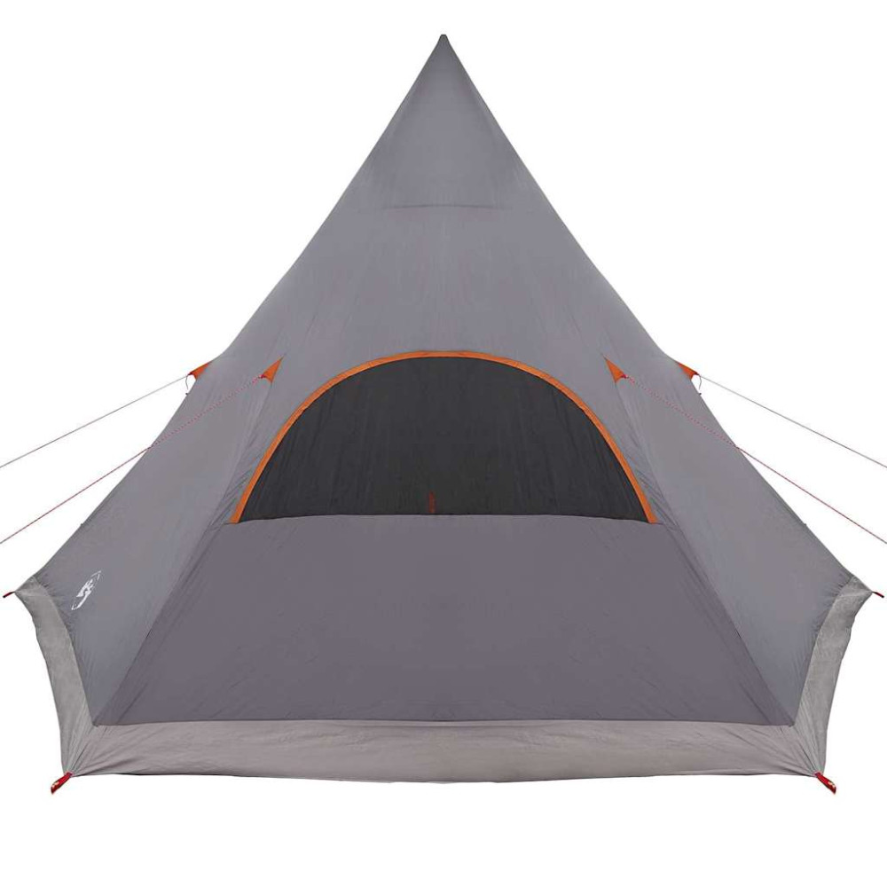 Produktbild för Tält för 5 personer med tak Grå och orange 545 x 450 x 295 cm