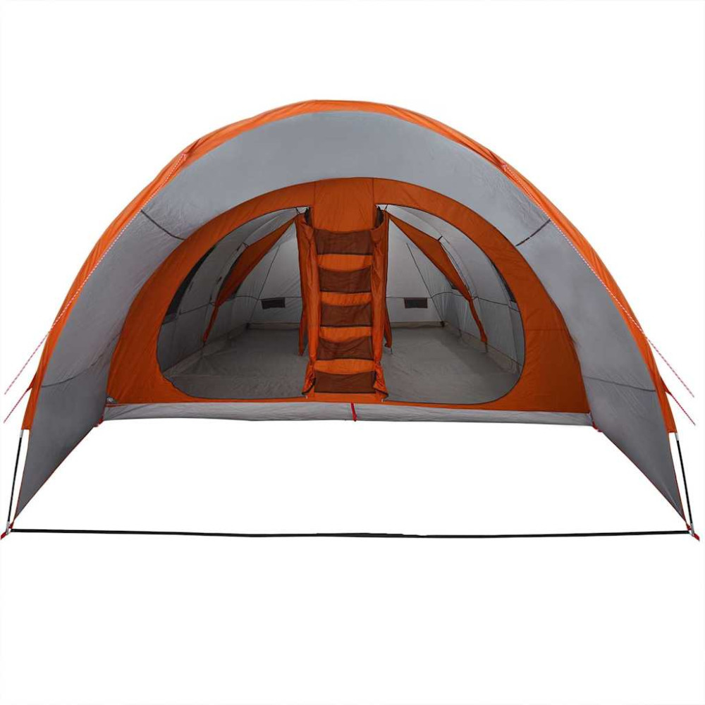 Produktbild för Tunnel tält för 8 personer Grå och orange 710 x 460 x 245 cm