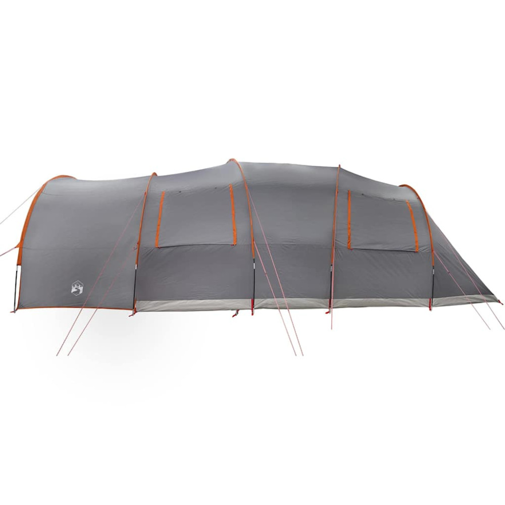 Produktbild för Tunnel tält för 8 personer Grå och orange 710 x 460 x 245 cm