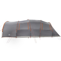 Produktbild för Tunnel tält för 8 personer Grå och orange 710 x 460 x 245 cm