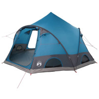 Produktbild för Dome Tält 4-Personer med tak med lagring Blå 505 x 450 x 248 cm