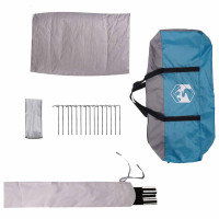 Produktbild för Dome Tält 4-Personer med tak med lagring Blå 505 x 450 x 248 cm