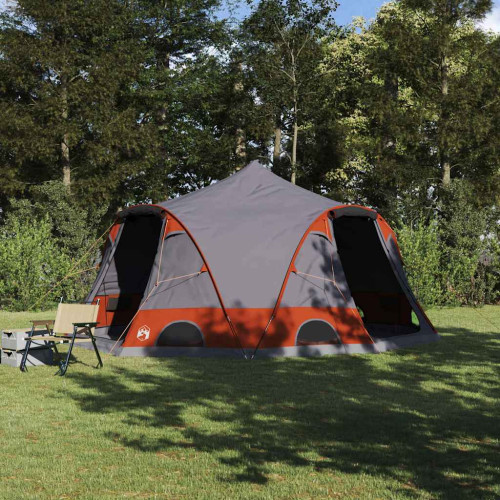 vidaXL Dome Tält 4-Personer med tak Grå och orange 505 x 450 x 248 cm