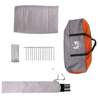 Produktbild för Dome Tält 4-Personer med tak Grå och orange 505 x 450 x 248 cm