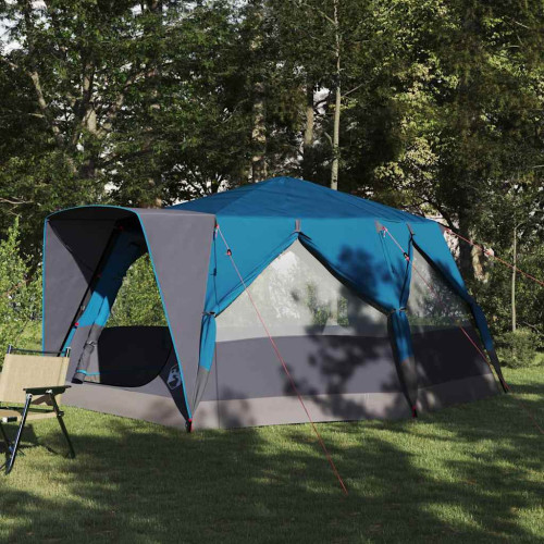 vidaXL Cabin Tält 7-Personer med tak Blå 400 x 350 x 212 cm