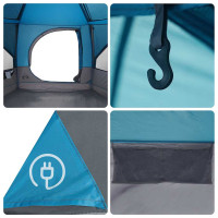 Produktbild för Cabin Tält 7-Personer med tak Blå 400 x 350 x 212 cm