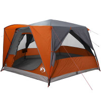 Produktbild för Cabin Tält 7-Personer med tak Grå och orange 400 x 350 x 212 cm