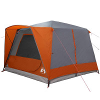 Produktbild för Cabin Tält 7-Personer med tak Grå och orange 400 x 350 x 212 cm