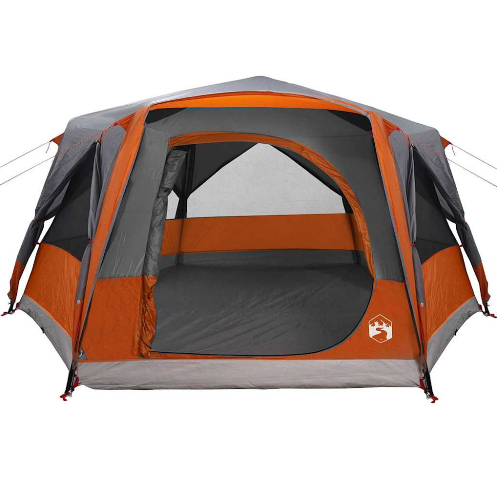 Produktbild för Cabin Tält 7-Personer med tak Grå och orange 400 x 350 x 212 cm