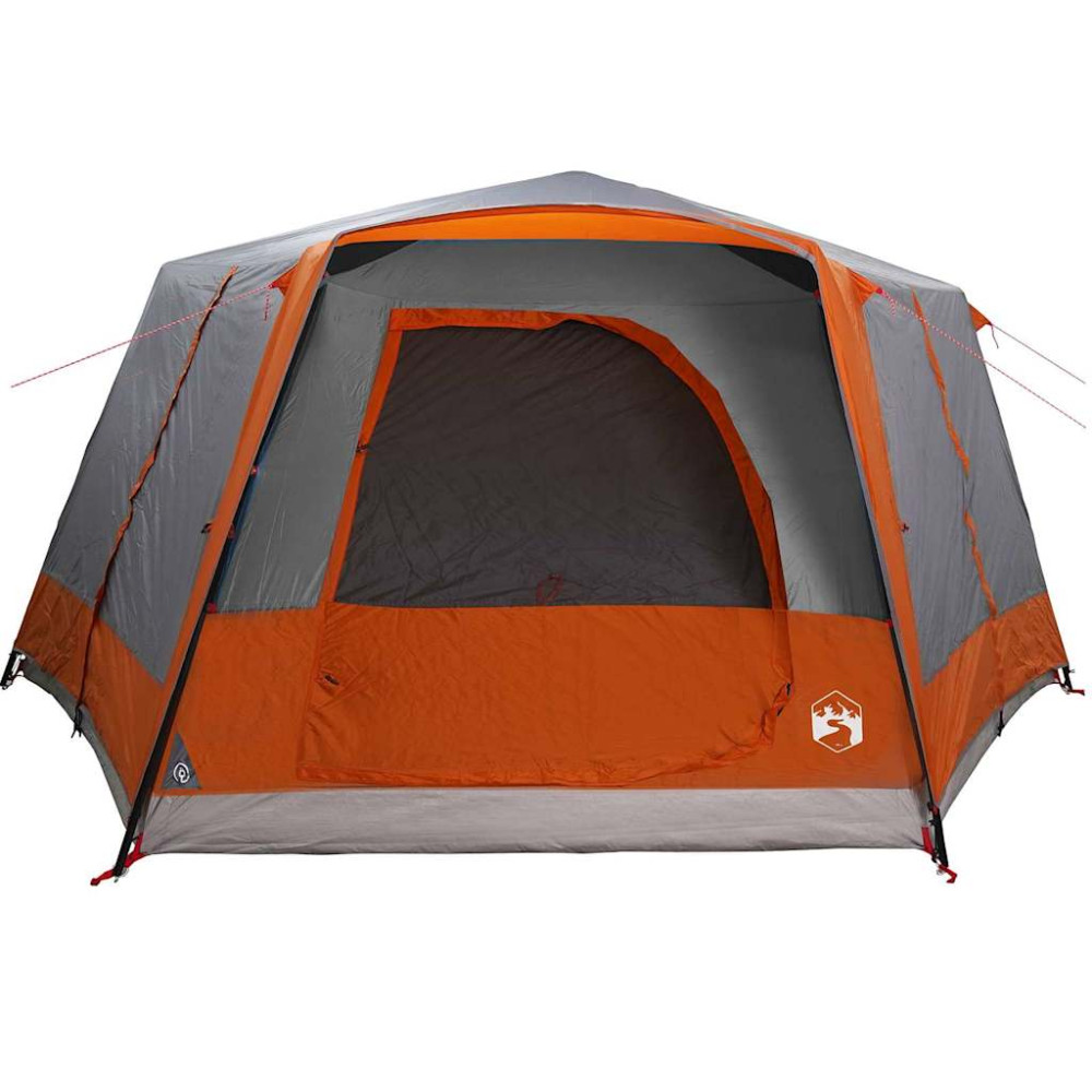 Produktbild för Cabin Tält 7-Personer med tak Grå och orange 400 x 350 x 212 cm