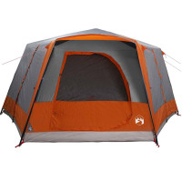 Produktbild för Cabin Tält 7-Personer med tak Grå och orange 400 x 350 x 212 cm