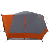 Produktbild för Cabin Tält 7-Personer med tak Grå och orange 400 x 350 x 212 cm