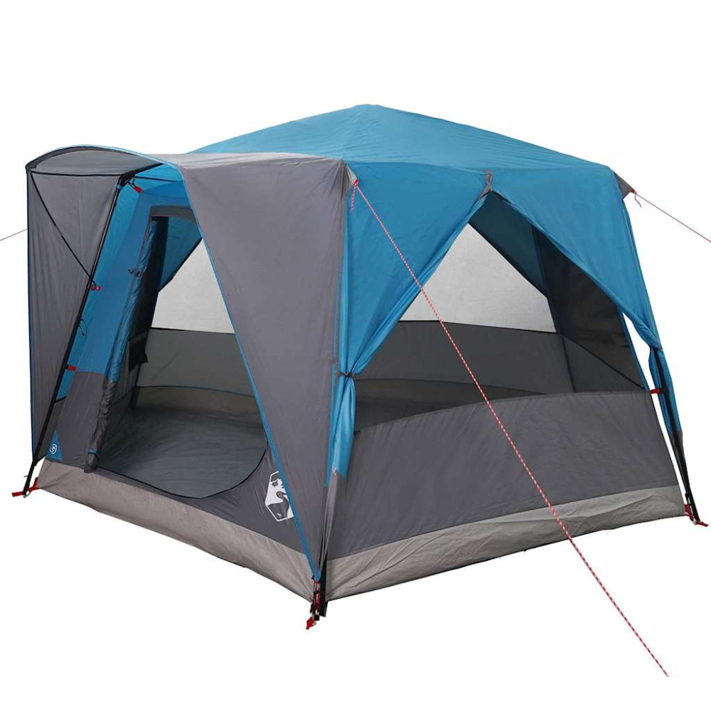 Produktbild för Kabeltält 5-personer med tak Blå och grå 333 x 317 x 194 cm