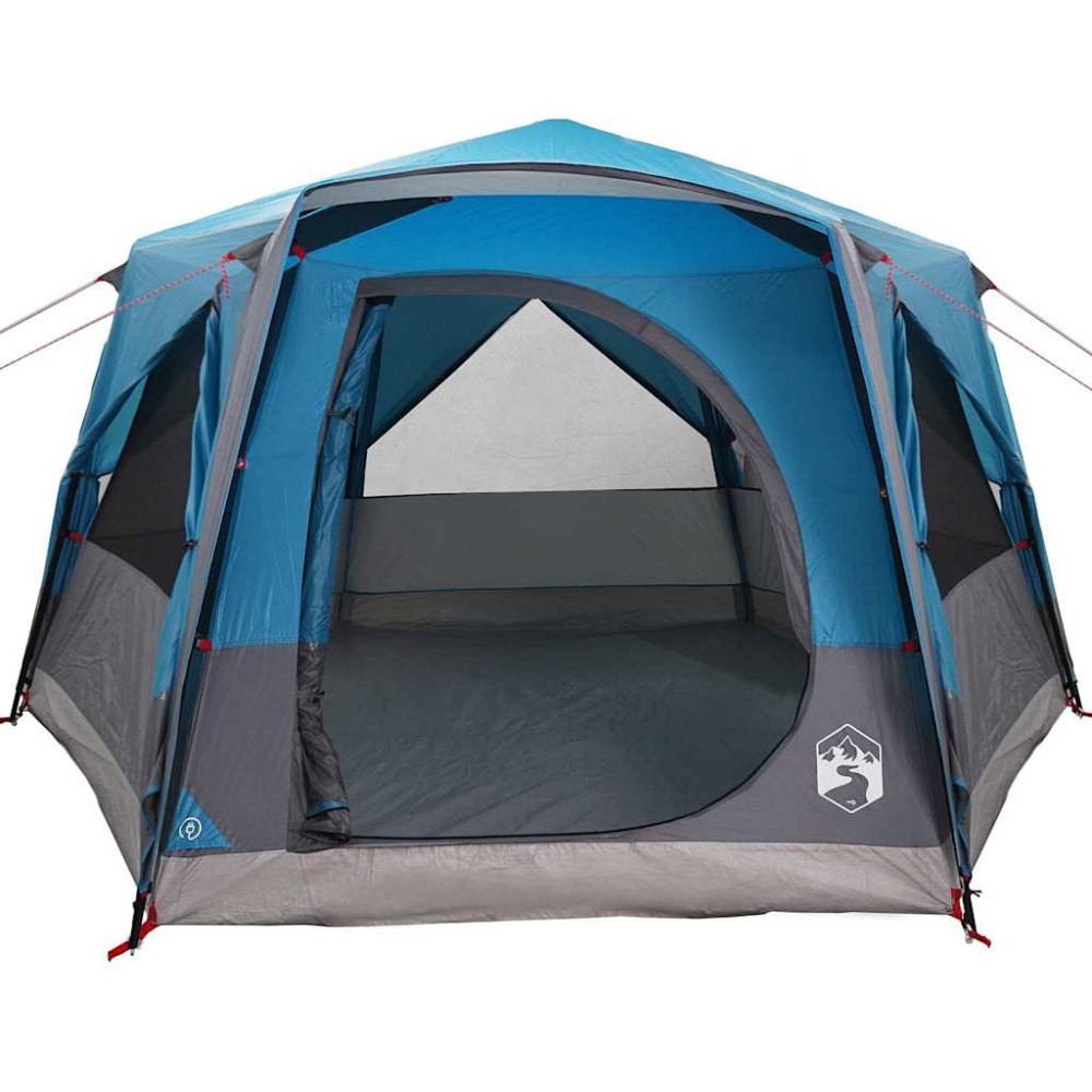 Produktbild för Kabeltält 5-personer med tak Blå och grå 333 x 317 x 194 cm