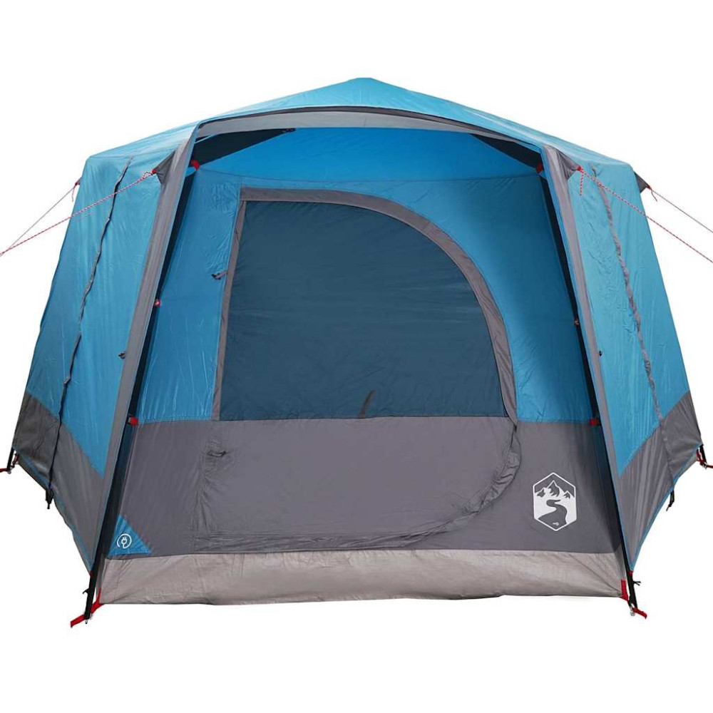 Produktbild för Kabeltält 5-personer med tak Blå och grå 333 x 317 x 194 cm