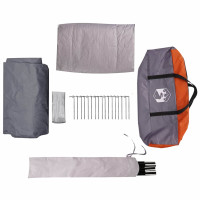 Produktbild för Kabeltält 5-personer med tak Grå och orange 333 x 317 x 194 cm