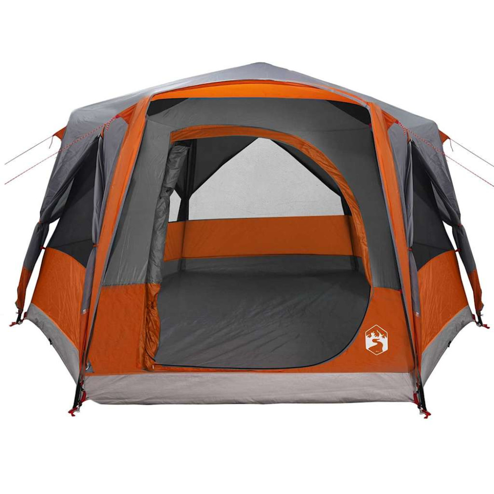 Produktbild för Kabeltält 5-personer med tak Grå och orange 333 x 317 x 194 cm