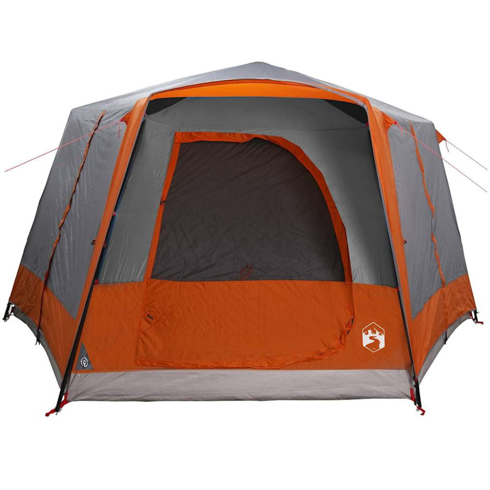 Produktbild för Kabeltält 5-personer med tak Grå och orange 333 x 317 x 194 cm