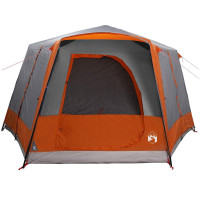 Produktbild för Kabeltält 5-personer med tak Grå och orange 333 x 317 x 194 cm