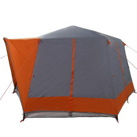Produktbild för Kabeltält 5-personer med tak Grå och orange 333 x 317 x 194 cm
