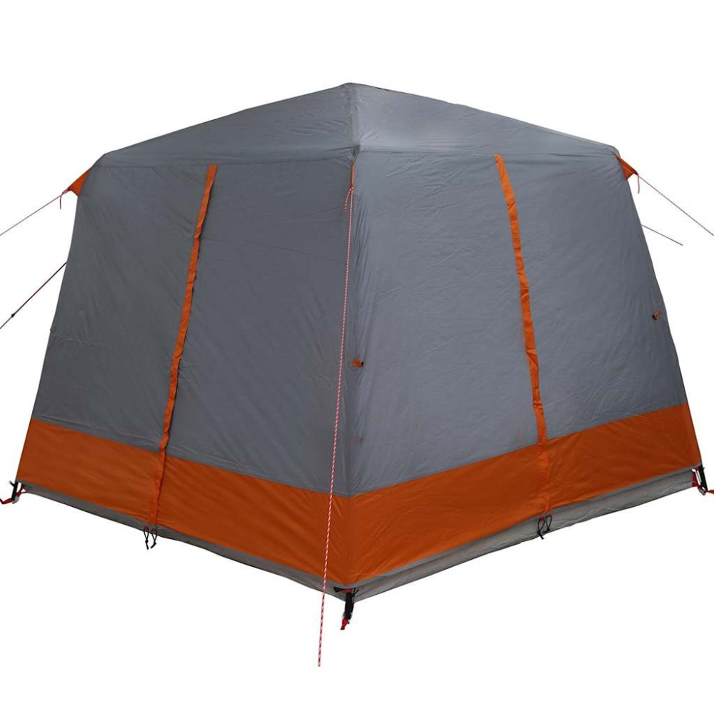Produktbild för Kabeltält 5-personer med tak Grå och orange 333 x 317 x 194 cm