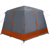 Produktbild för Kabeltält 5-personer med tak Grå och orange 333 x 317 x 194 cm