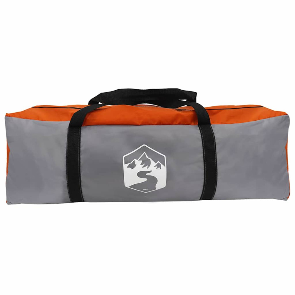 Produktbild för Kabeltält 5-personer med tak Grå och orange 333 x 317 x 194 cm