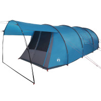 Produktbild för Tunnel Tält 4-Personer med tak Blå och grå 740 x 370 x 220 cm