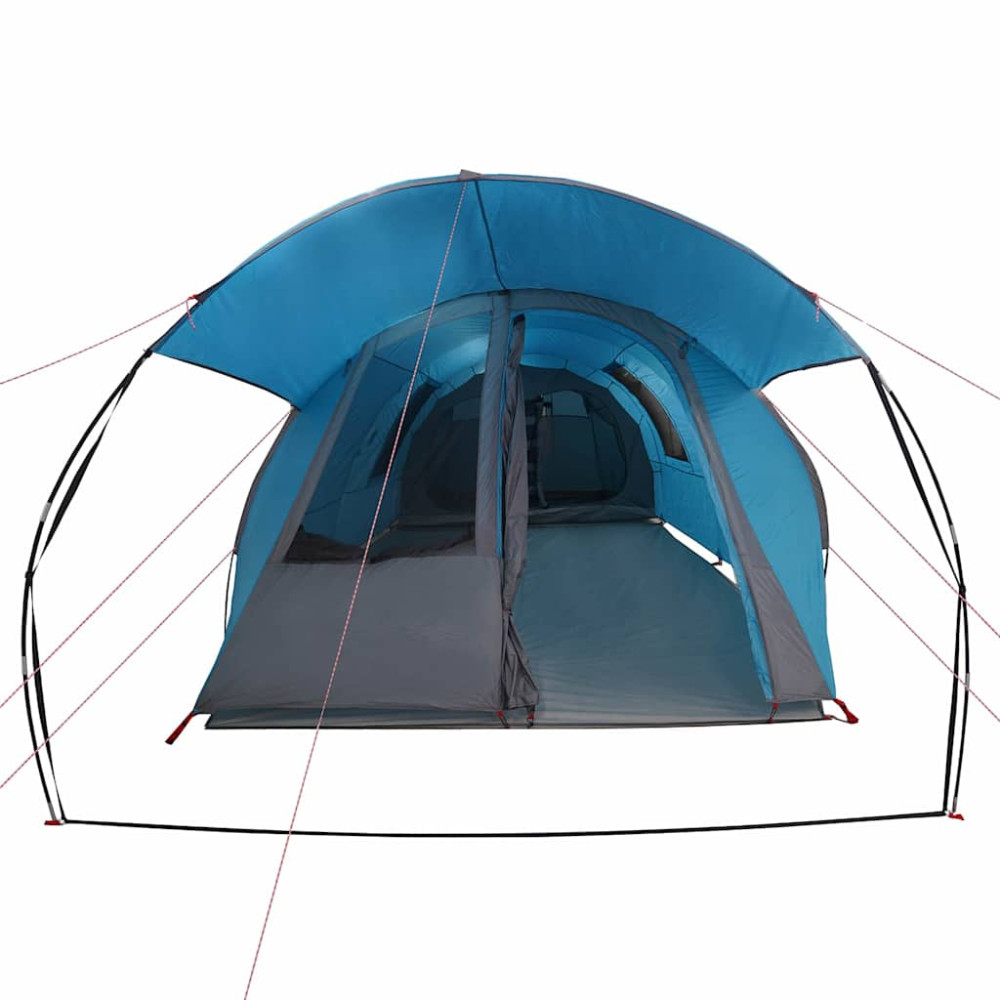 Produktbild för Tunnel Tält 4-Personer med tak Blå och grå 740 x 370 x 220 cm