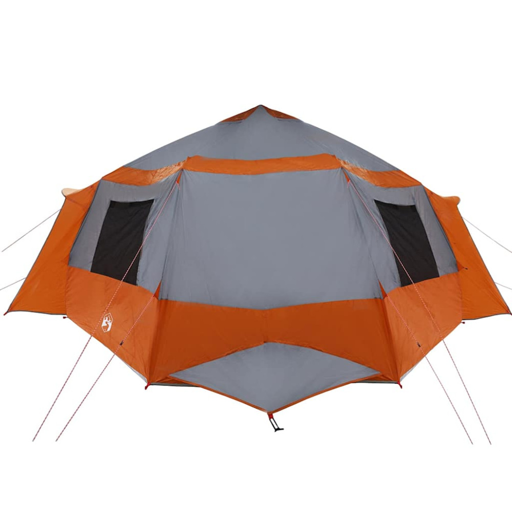 Produktbild för Kabin tält 12-personer Grå och orange 500 x 500 x 294 cm