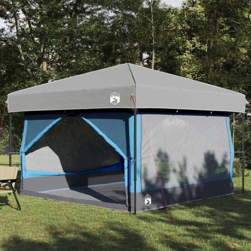 vidaXL Inre Tält 7-Person 7 person 300 x 300 x 250 cm Blå och grå