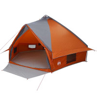 Produktbild för Tält Teepee för 10 personer Grå och orange 567 x 470 x 242 cm