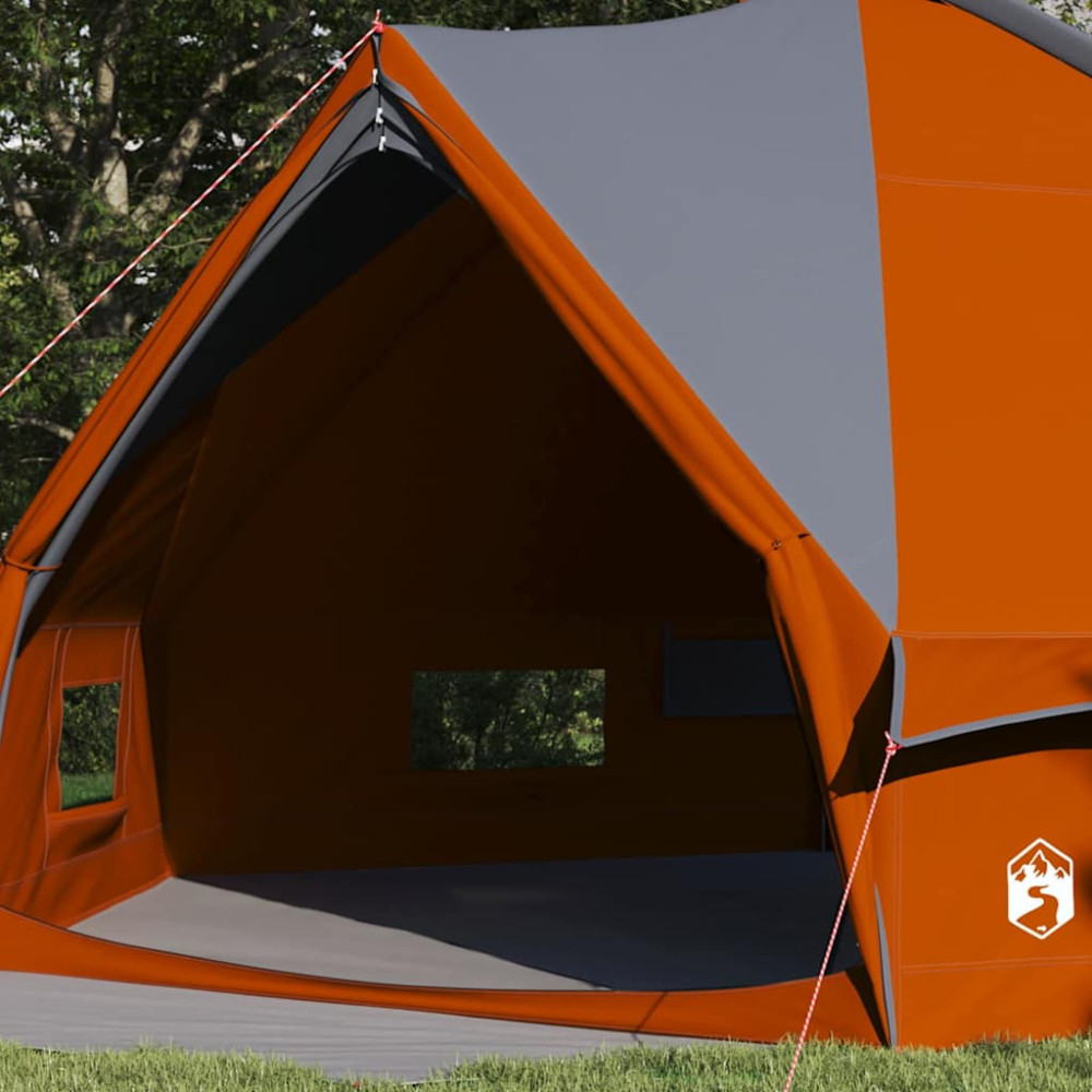 Produktbild för Tält Teepee för 10 personer Grå och orange 567 x 470 x 242 cm
