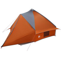 Produktbild för Tält Teepee för 10 personer Grå och orange 567 x 470 x 242 cm