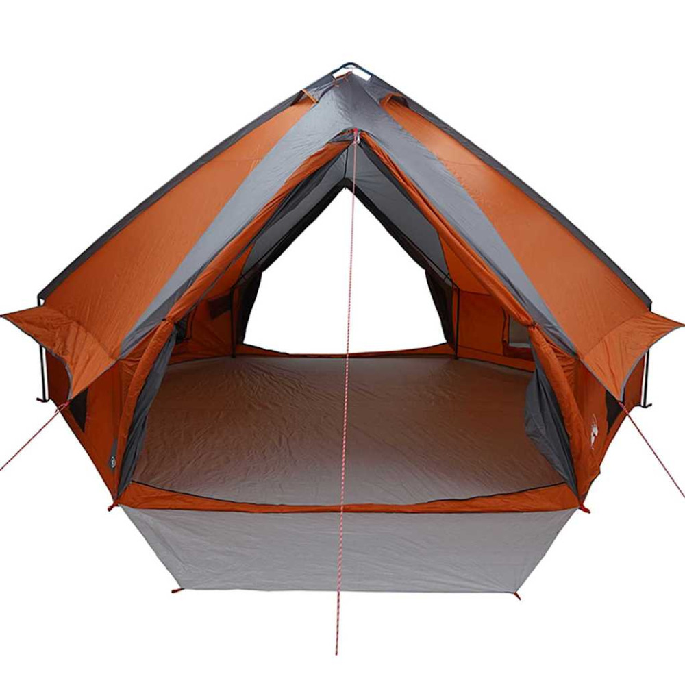 Produktbild för Tält Teepee för 10 personer Grå och orange 567 x 470 x 242 cm