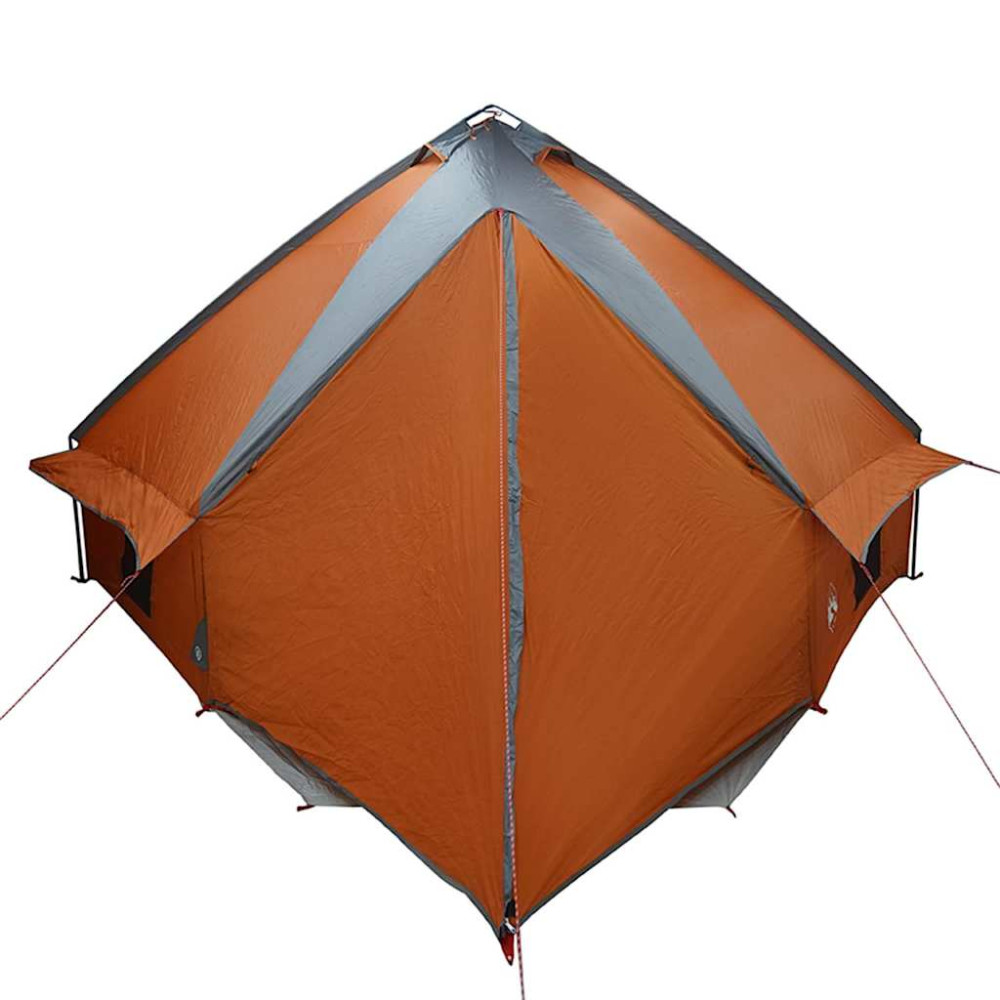 Produktbild för Tält Teepee för 10 personer Grå och orange 567 x 470 x 242 cm