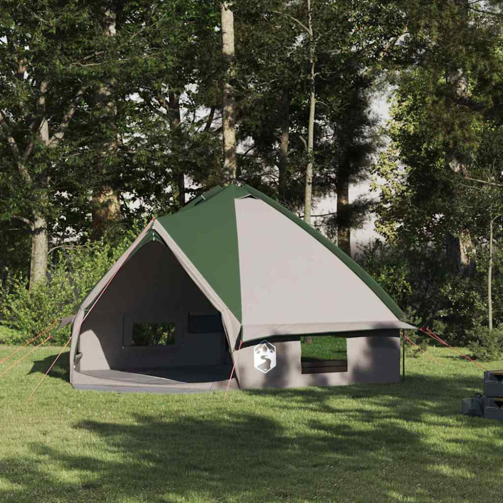 Produktbild för Tält Teepee för 8 personer Grön och Vit 490 x 410 x 210 cm