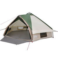 Produktbild för Tält Teepee för 8 personer Grön och Vit 490 x 410 x 210 cm
