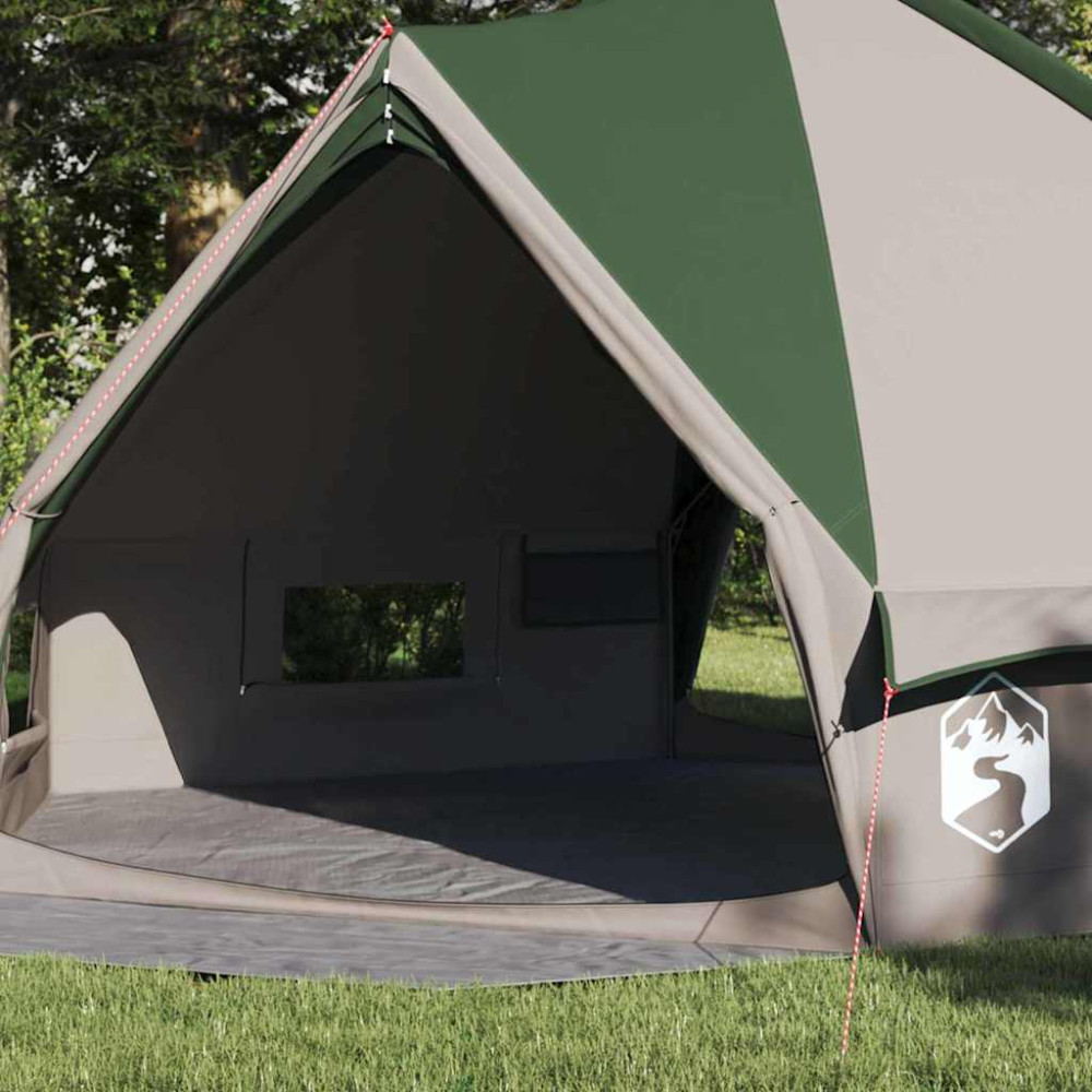 Produktbild för Tält Teepee för 8 personer Grön och Vit 490 x 410 x 210 cm
