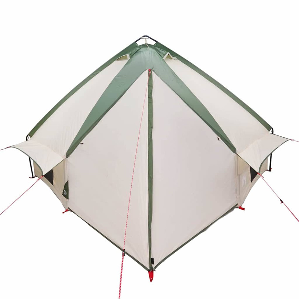 Produktbild för Tält Teepee för 8 personer Grön och Vit 490 x 410 x 210 cm