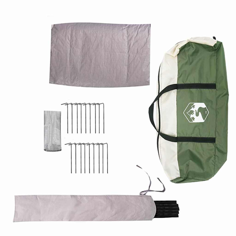 Produktbild för Tält Teepee för 8 personer Grön och Vit 490 x 410 x 210 cm