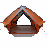 Produktbild för Tält Teepee för 8 personer Grå och orange 490 x 410 x 210 cm