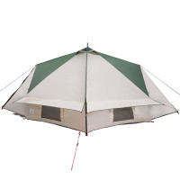 Produktbild för Tält för 6 personer med tak Grön och Vit 431 x 366 x 185 cm