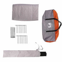 Produktbild för Tält för 4 personer med tak Grå och orange 388 x 320 x 169 cm