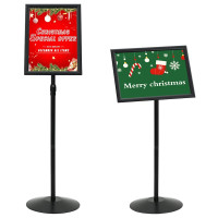 Produktbild för Pedestal affischställ Silver a3 PVC och stål