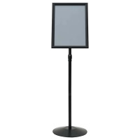 Produktbild för Pedestal affischställ Silver a3 PVC och stål