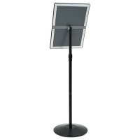 Produktbild för Pedestal affischställ Silver a3 PVC och stål